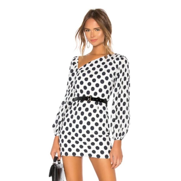 Lovers and Friends symmetrical polka dot dress size M worn once - Picture 2 of 4